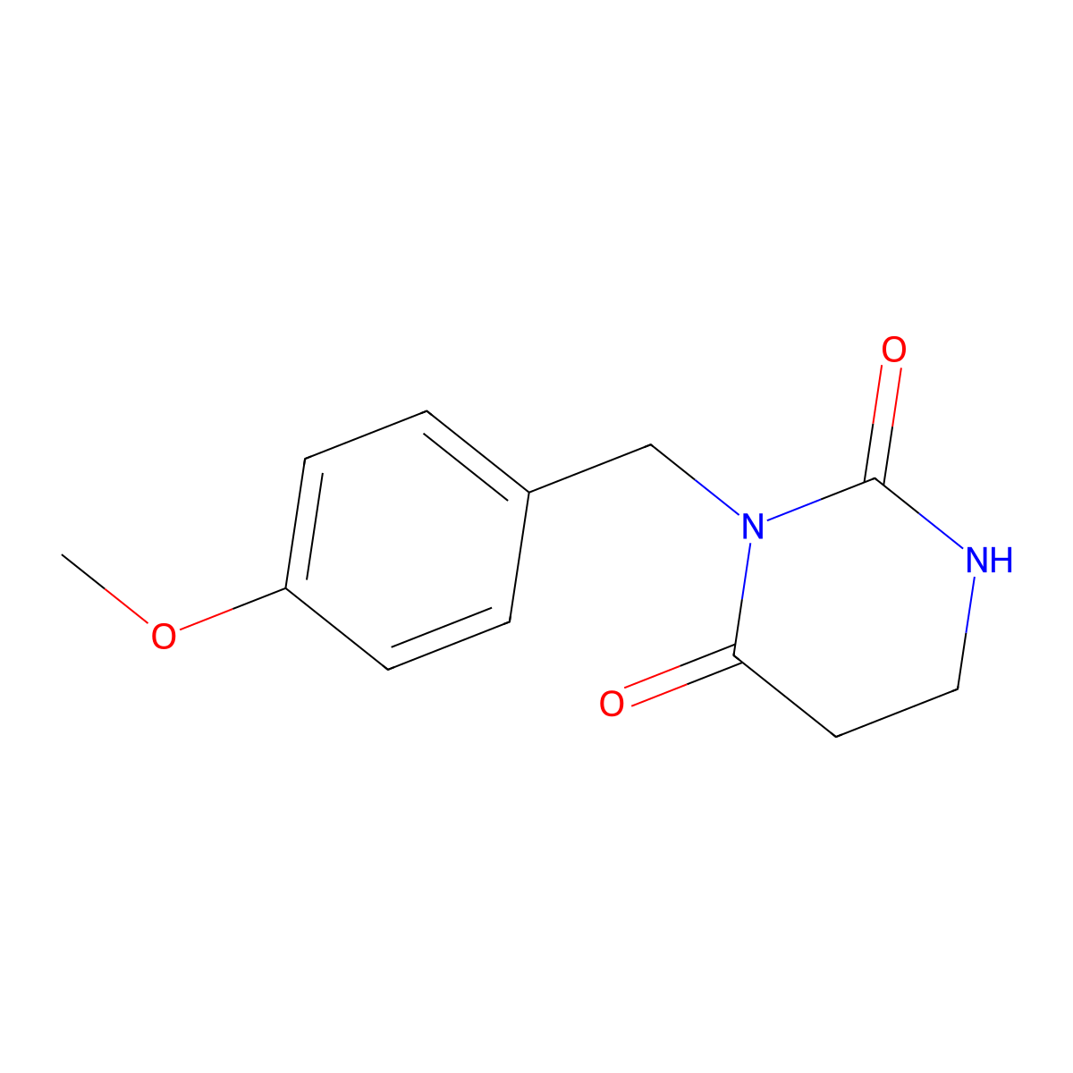 3-(4-Methoxybenzyl)dihydropyrimidine-2,4(1H,3H)-dione molecular structure, CAS 2631060-00-7