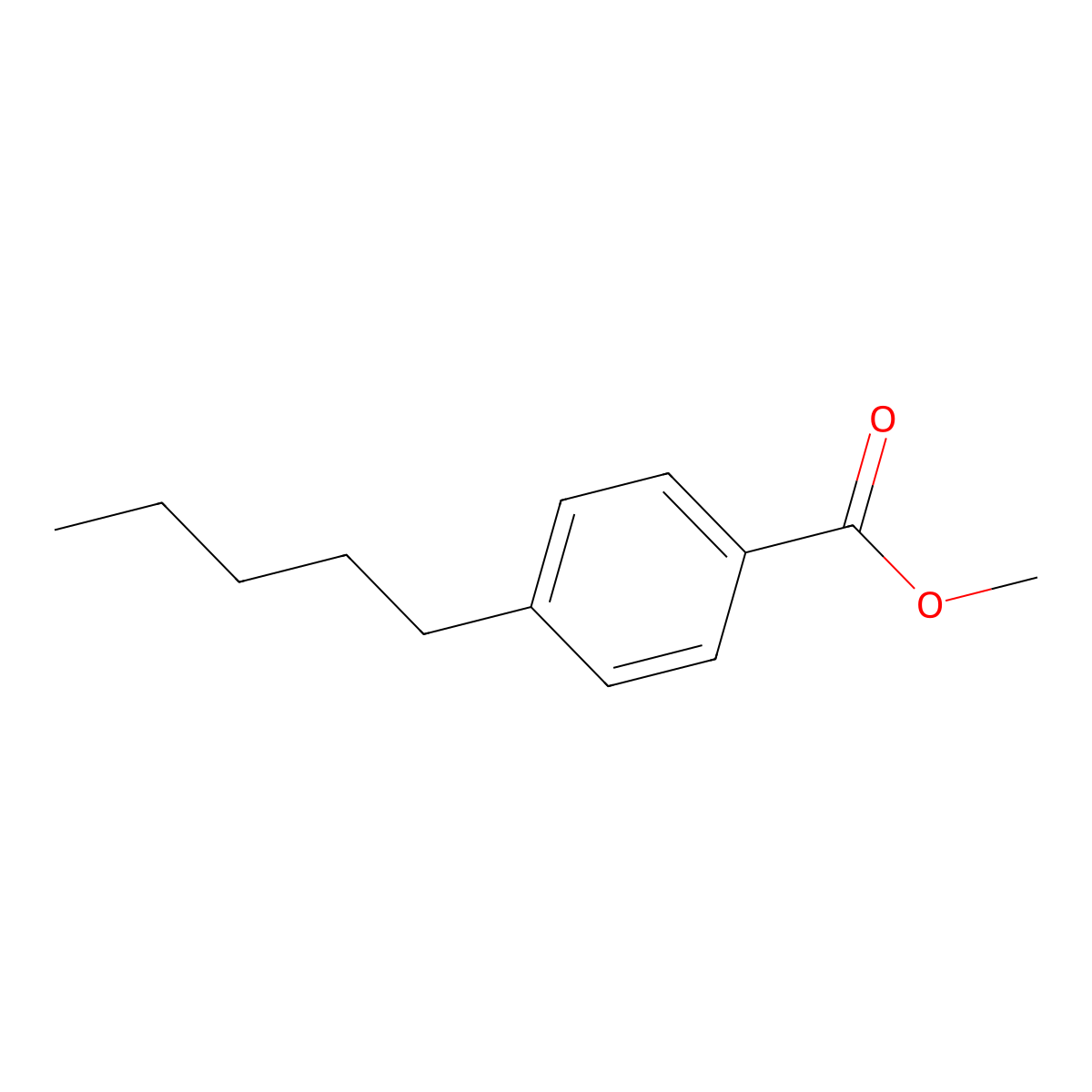 Benzoic acid, 4-pentyl-, methyl ester molecular structure, CAS 26311-44-4