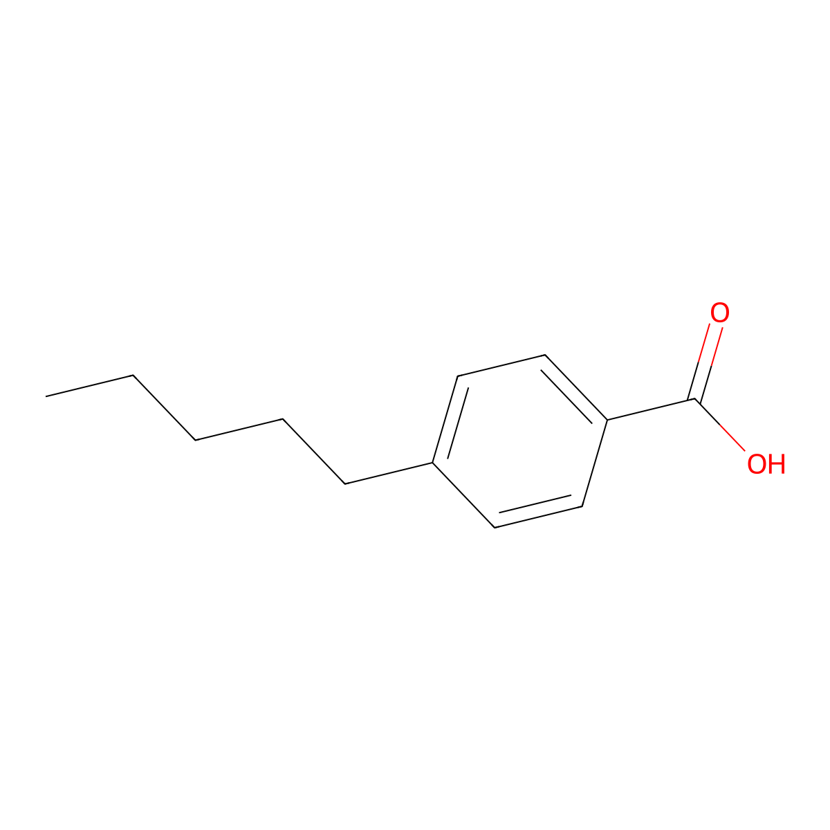 4-Pentylbenzoic acid molecular structure, CAS 26311-45-5
