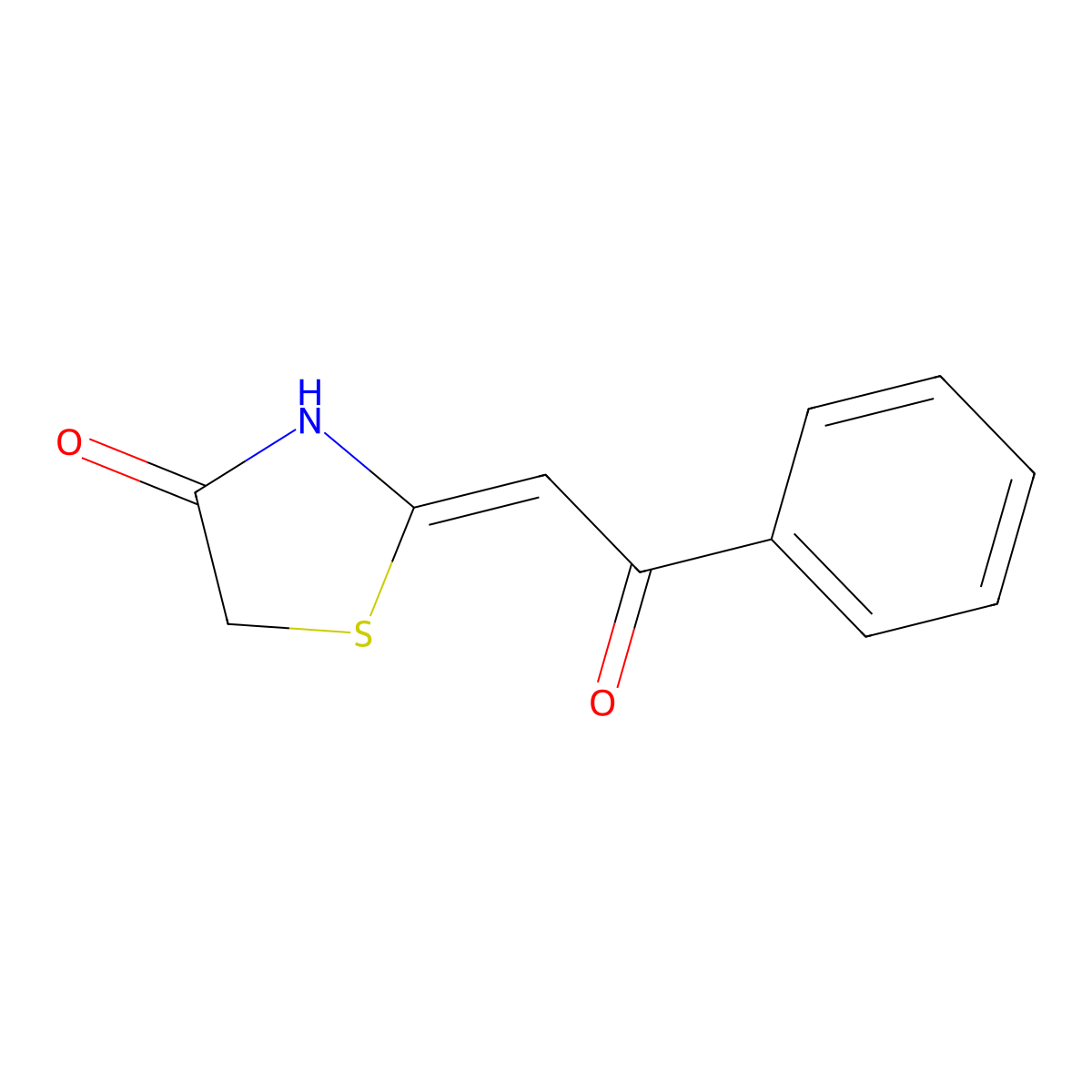 4-Thiazolidinone, 2-(2-oxo-2-phenylethylidene)-, (2Z)- molecular structure, CAS 26313-11-1