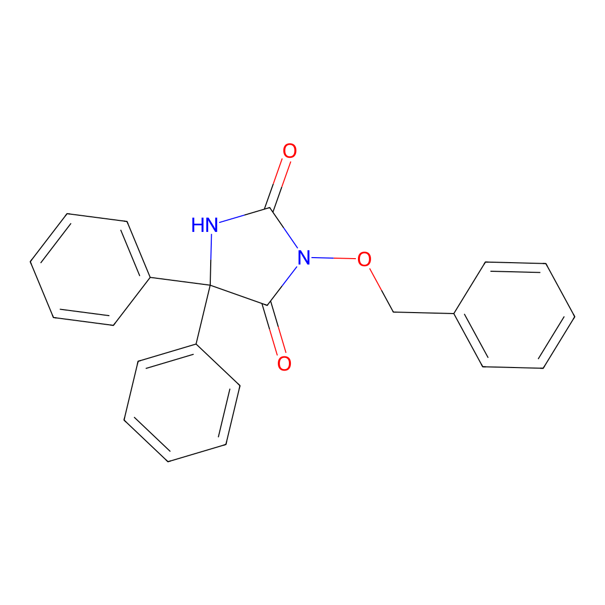 3-(Benzyloxy)-5,5-diphenylimidazolidine-2,4-dione molecular structure, CAS 26314-09-0