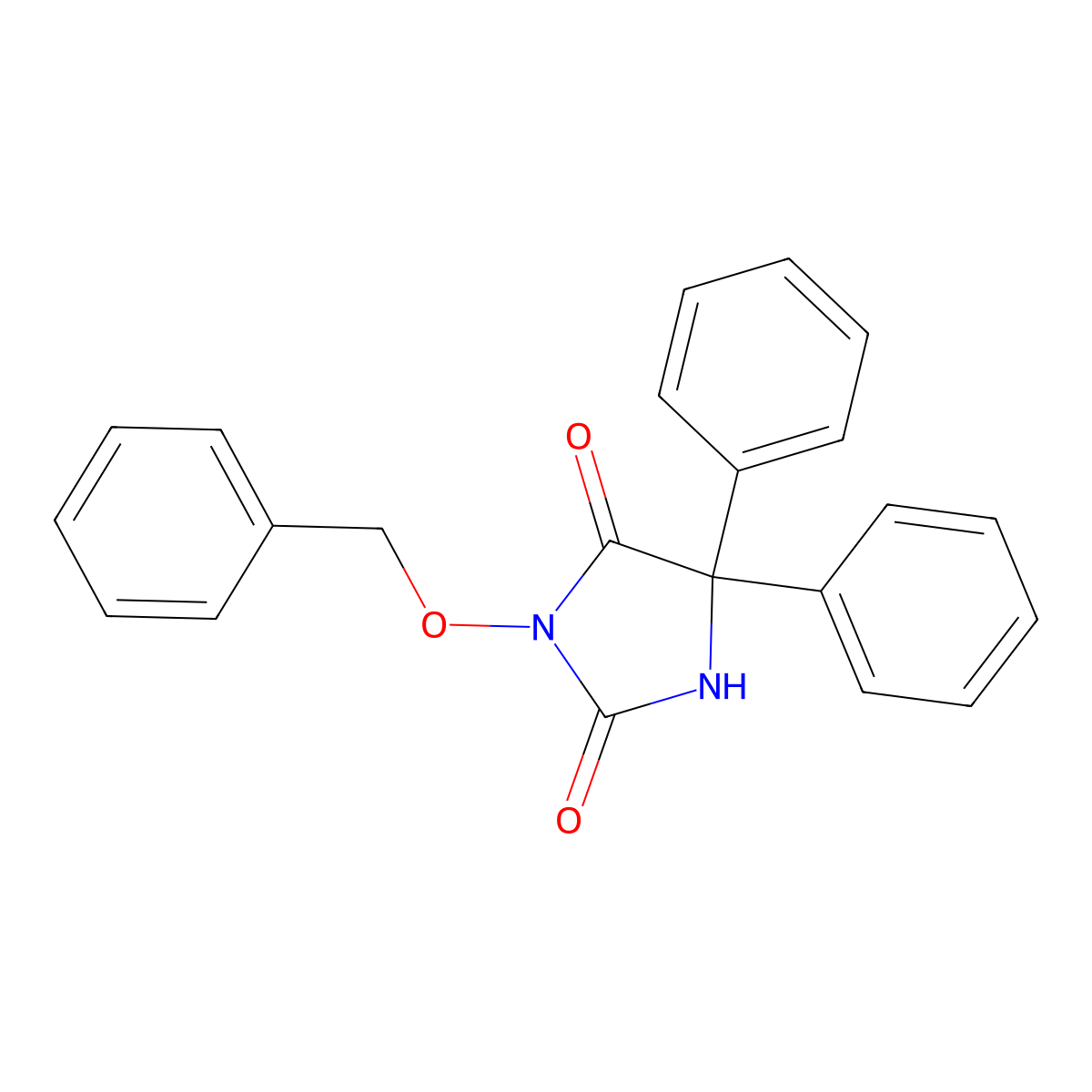 3-(Benzyloxy)-5,5-diphenylimidazolidine-2,4-dione molecular structure, CAS 26314-09-0
