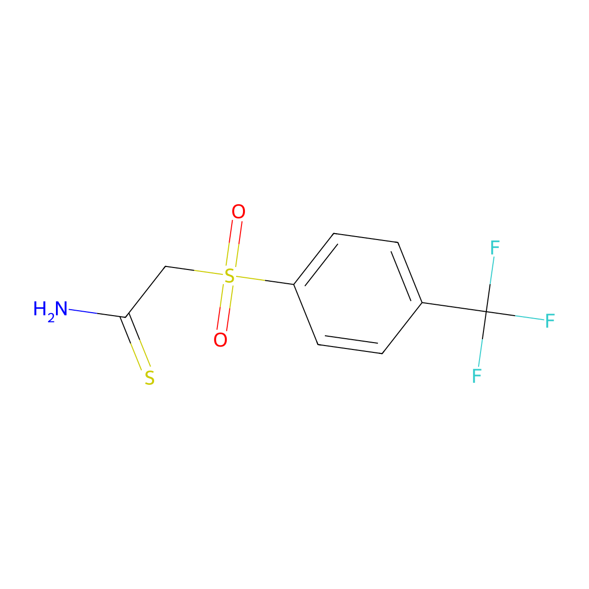 2-[[4-(Trifluoromethyl)phenyl]sulphonyl]ethanethioamide molecular structure, CAS 263147-79-1