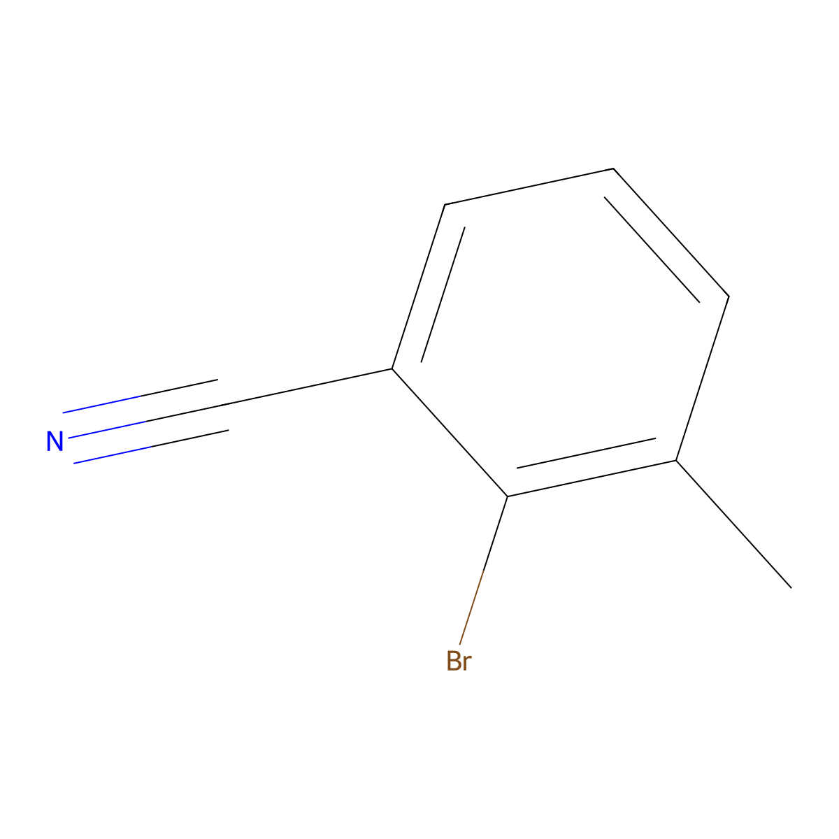 2-Bromo-3-methylbenzonitrile molecular structure, CAS 263159-64-4