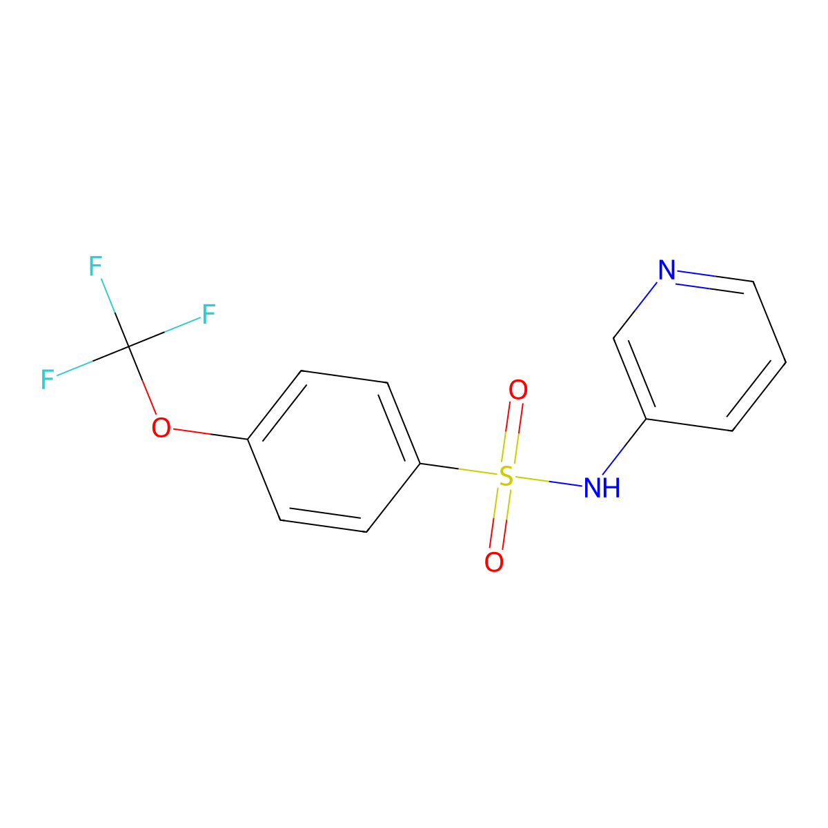 N-pyridin-3-yl-4-(trifluoromethoxy)benzenesulfonamide molecular structure, CAS 263161-23-5