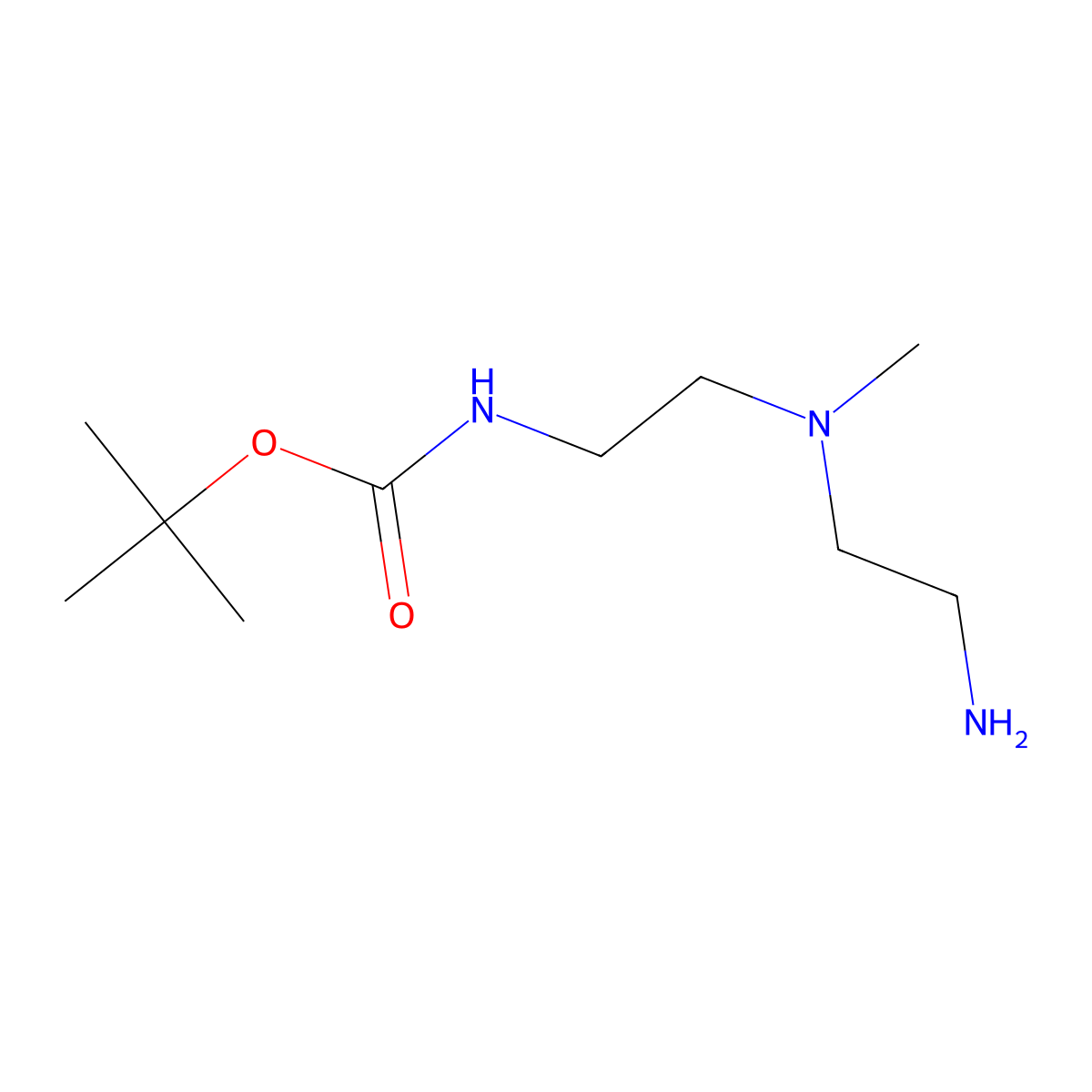 tert-Butyl (2-((2-aminoethyl)(methyl)amino)ethyl)carbamate molecular structure, CAS 263162-13-6