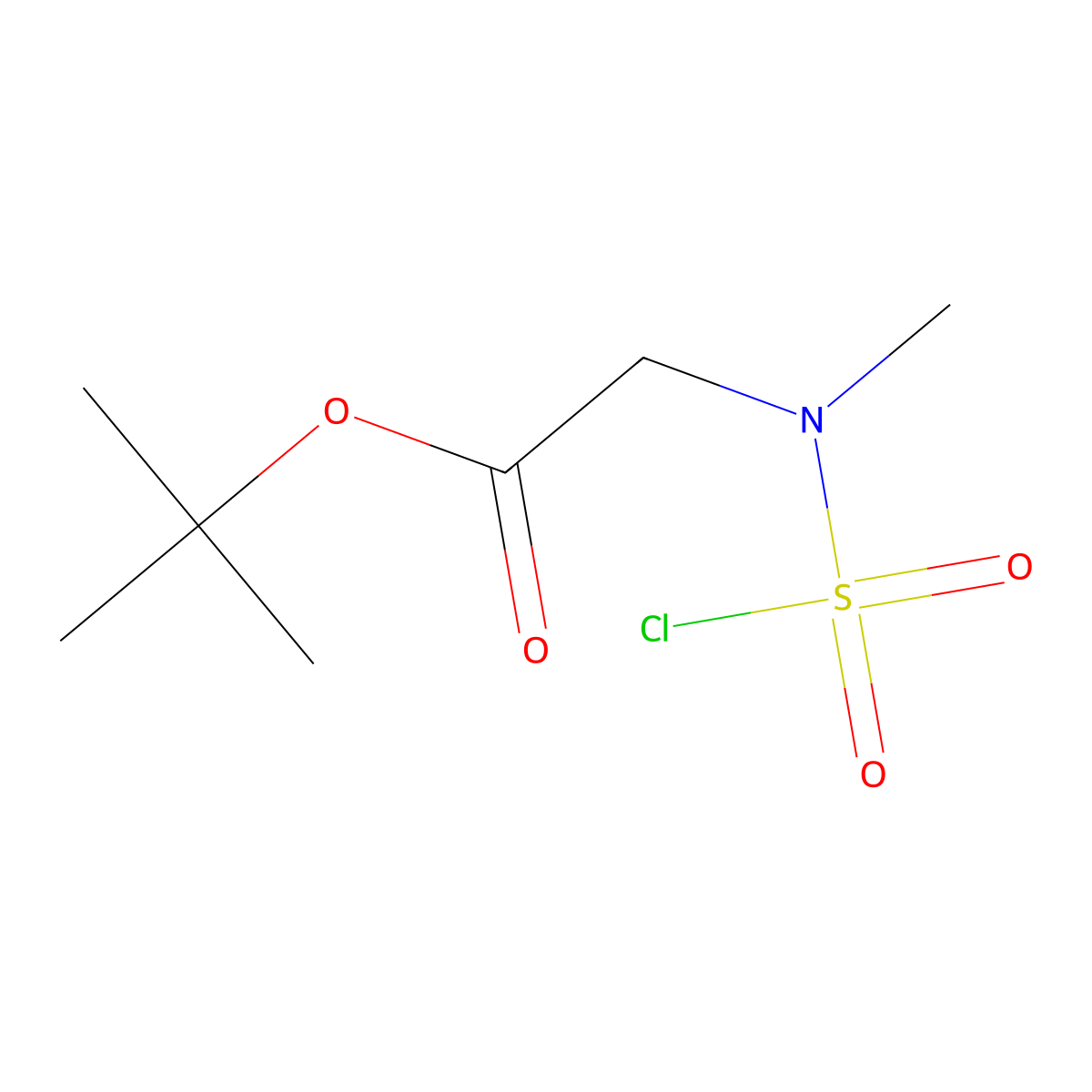 Tert-butyl 2-[(chlorosulfonyl)(methyl)amino]acetate molecular structure, CAS 263169-16-0