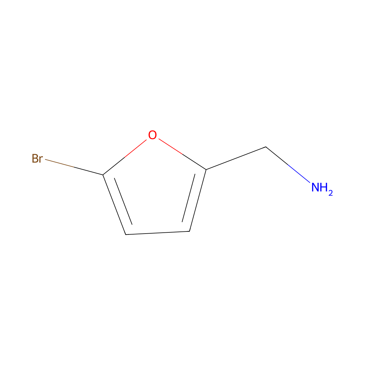 (5-Bromofuran-2-yl)methanamine molecular structure, CAS 263169-37-5