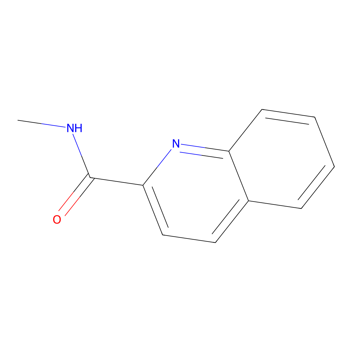N-methylquinoline-2-carboxamide molecular structure, CAS 2632-42-0
