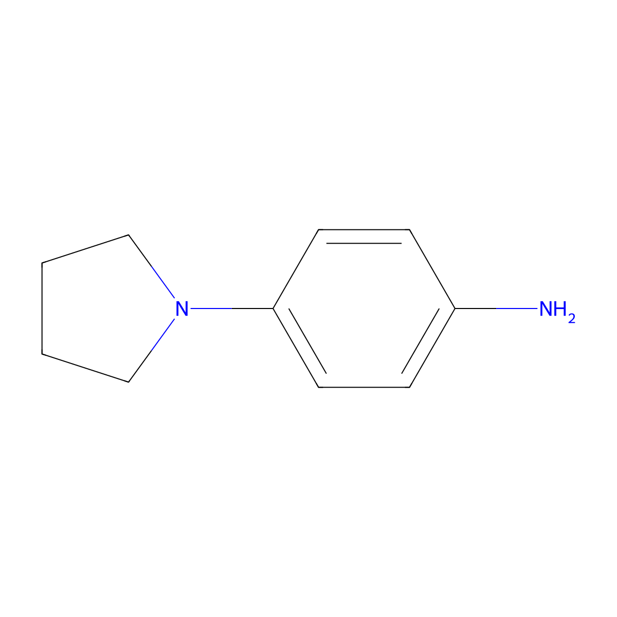 4-(Pyrrolidin-1-yl)aniline molecular structure, CAS 2632-65-7