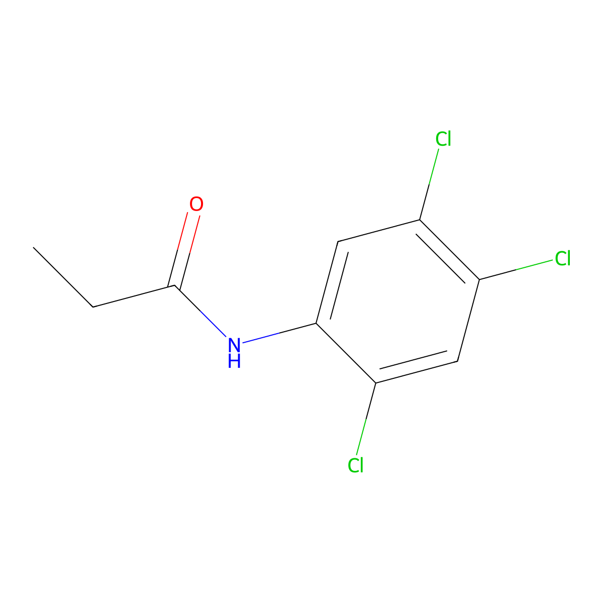 2',4',5'-Trichloropropionanilide molecular structure, CAS 26320-49-0