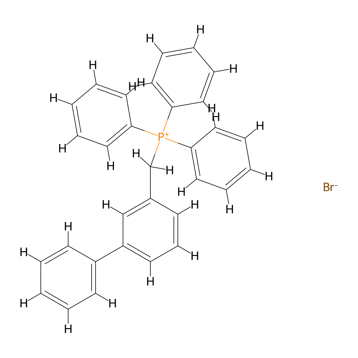 Triphenyl[(3-phenylphenyl)methyl]phosphanium bromide molecular structure, CAS 2632267-21-9