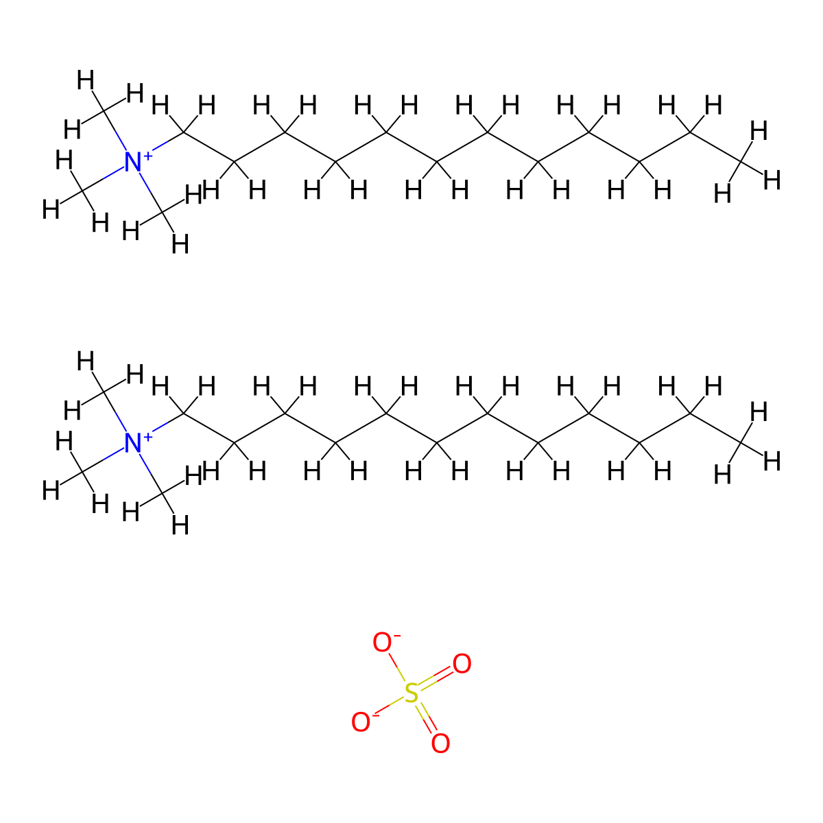 Bis(dodecyltrimethylammonium) sulfate molecular structure, CAS 26323-02-4