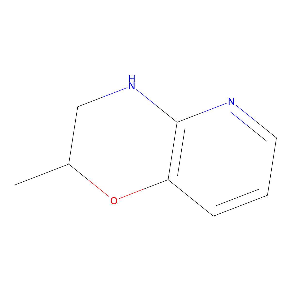 2-methyl-3,4-dihydro-2H-pyrido[3,2-b][1,4]oxazine molecular structure, CAS 26323-62-6