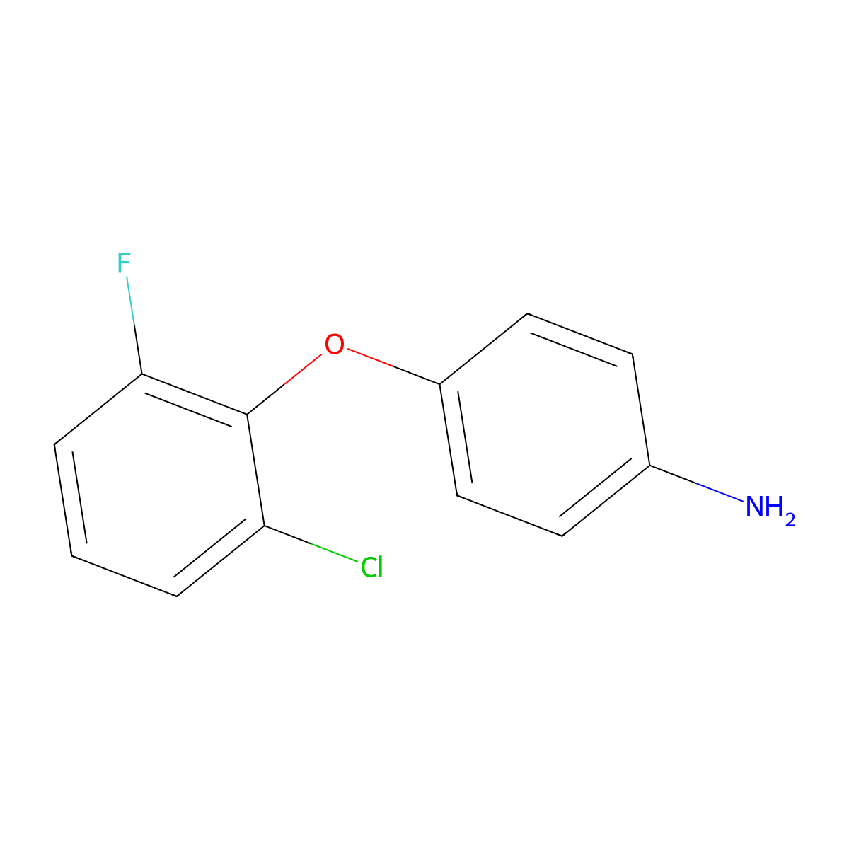 4-(2-Chloro-6-fluorophenoxy)aniline molecular structure, CAS 2632313-83-6