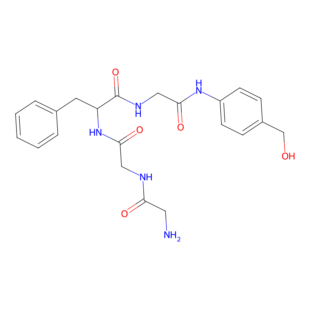 (S)-2-(2-(2-Aminoacetamido)acetamido)-N-(2-((4-(hydroxymethyl)phenyl)amino)-2-oxoethyl)-3-phenylpropanamide molecular structure, CAS 2632341-94-5