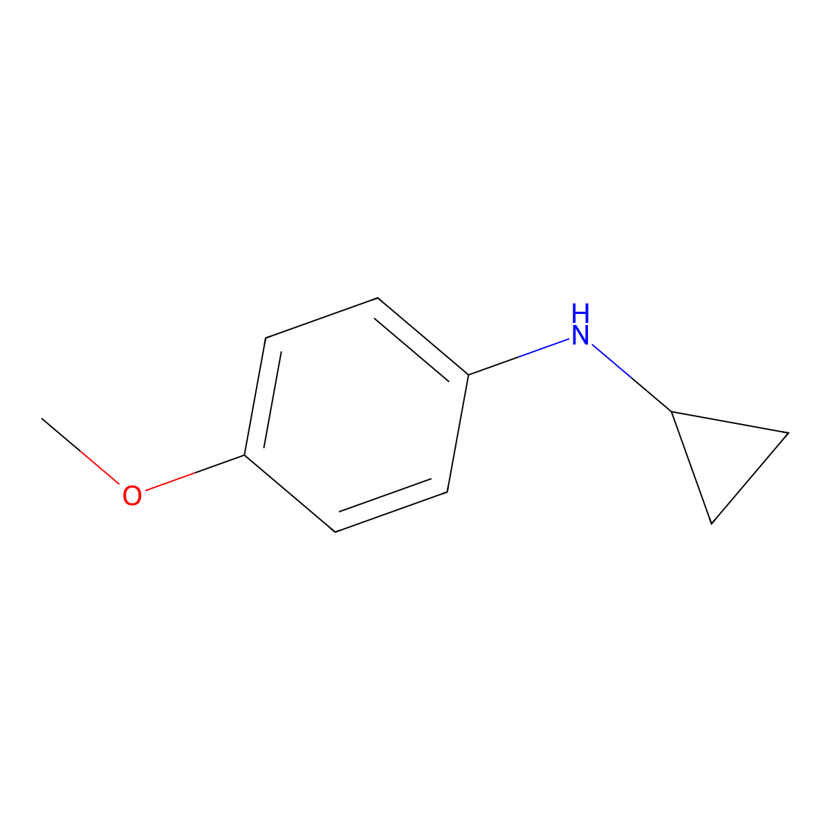 N-cyclopropyl-4-methoxyaniline molecular structure, CAS 263244-95-7