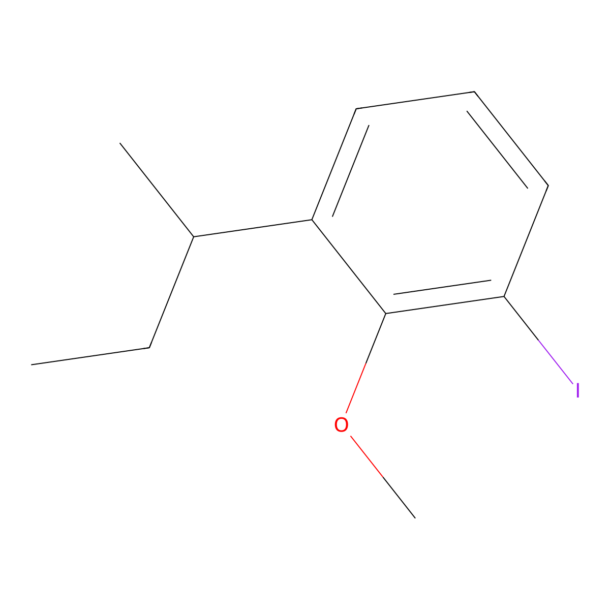 1-Iodo-2-methoxy-3-(1-methylpropyl)benzene molecular structure, CAS 2632468-25-6