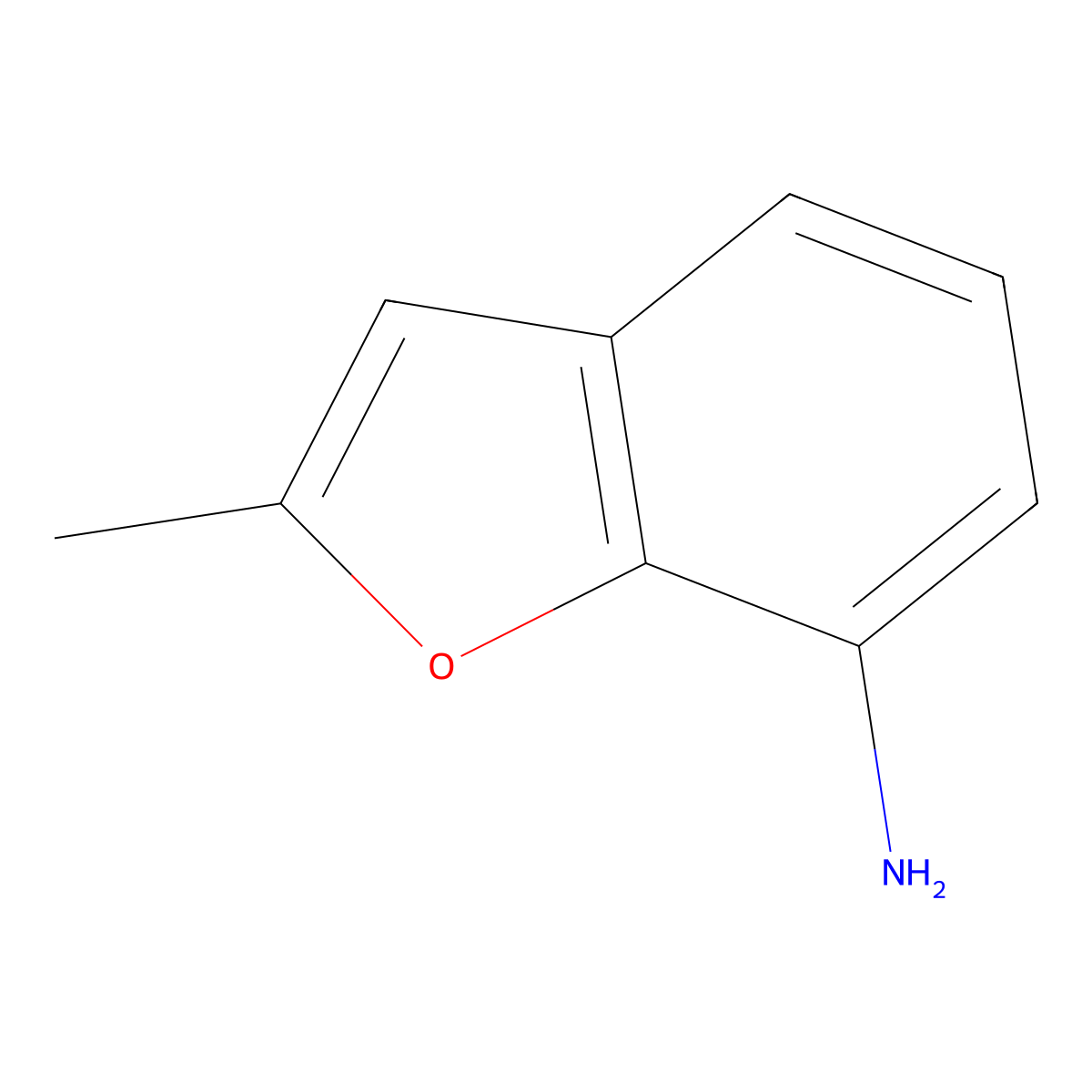 2-Methyl-benzofuran-7-ylamine molecular structure, CAS 26325-21-3