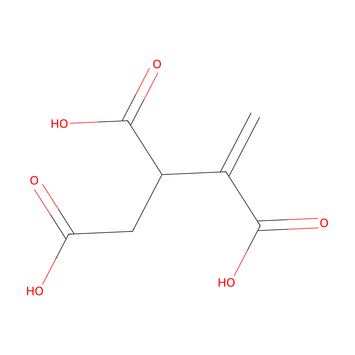 3-Butene-1,2,3-tricarboxylic acid molecular structure, CAS 26326-05-6