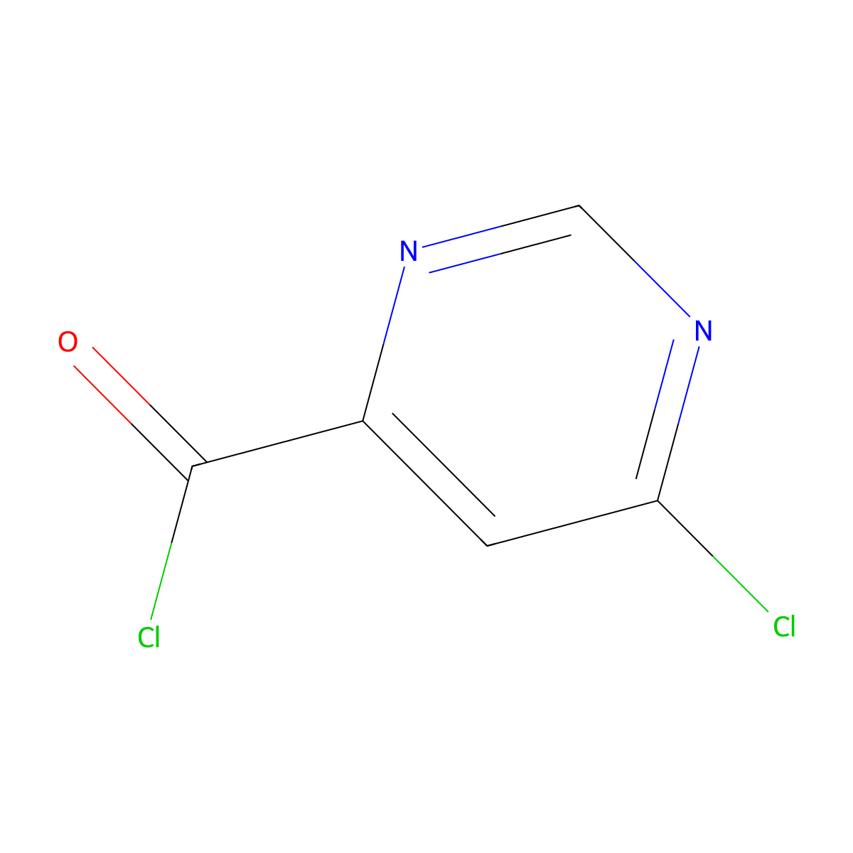 6-Chloropyrimidine-4-carbonyl chloride molecular structure, CAS 263270-52-6