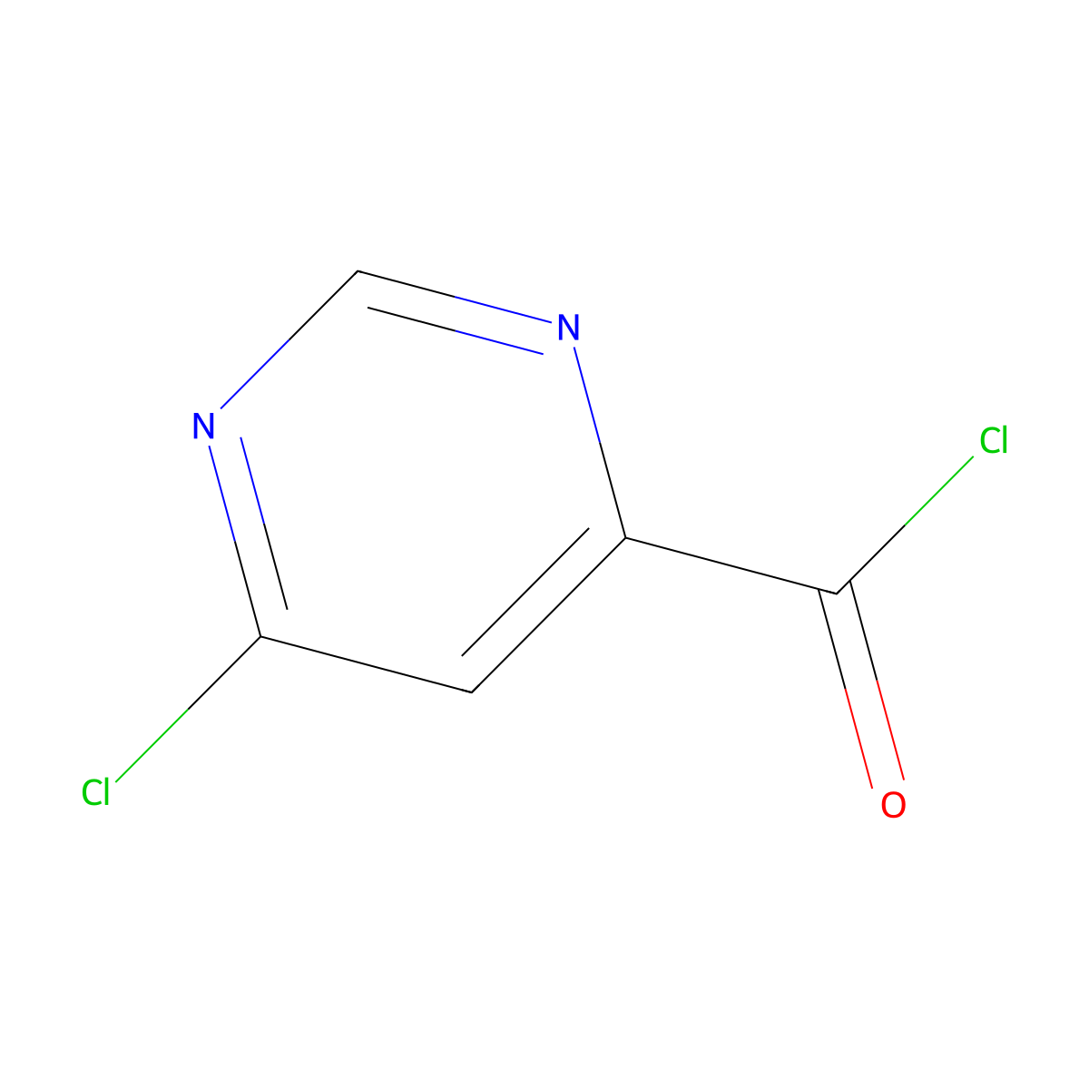 6-Chloropyrimidine-4-carbonyl chloride molecular structure, CAS 263270-52-6