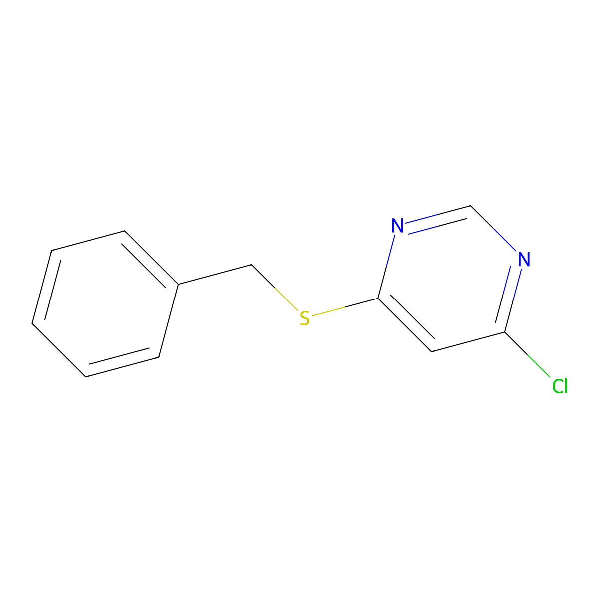 4-(Benzylsulfanyl)-6-chloropyrimidine molecular structure, CAS 263276-30-8