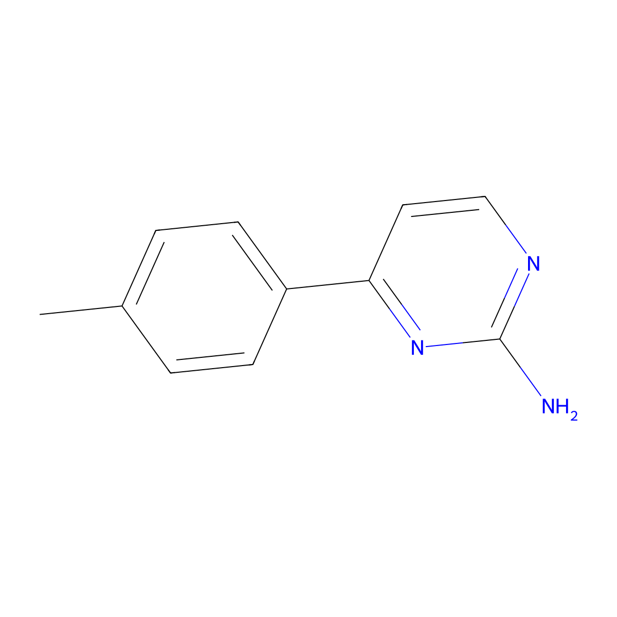 2-Amino-4-(4-methylphenyl)pyrimidine molecular structure, CAS 263276-44-4