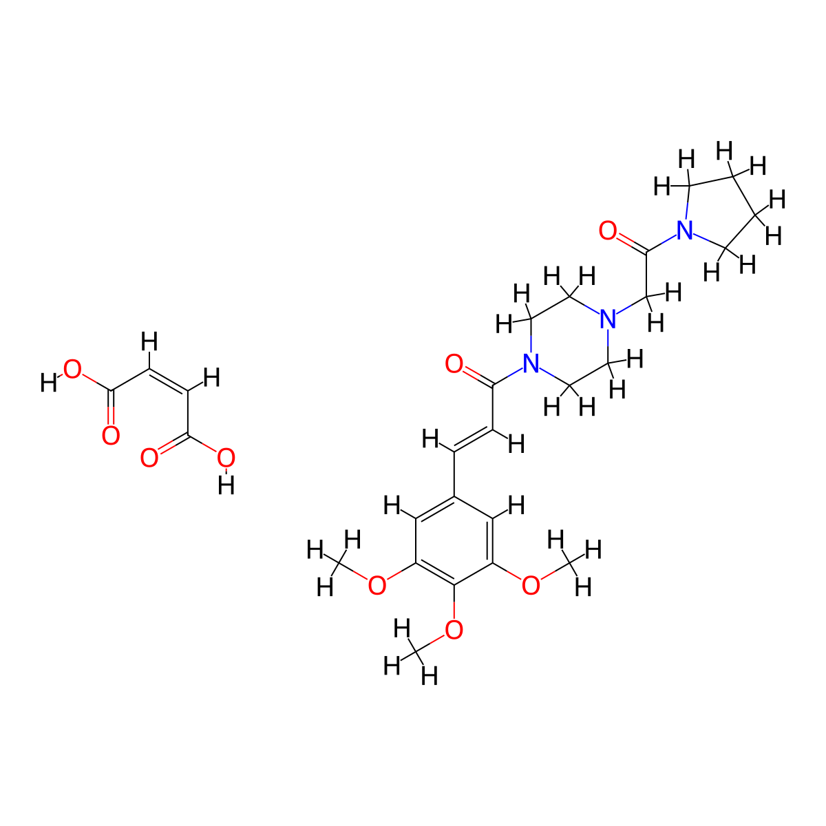 Cinepazide Maleate molecular structure, CAS 26328-04-1