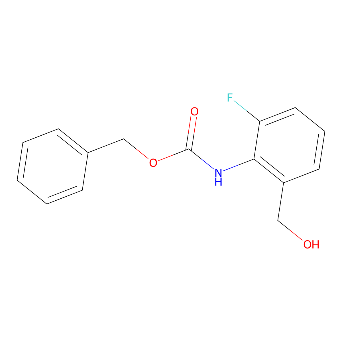 benzyl N-[2-fluoro-6-(hydroxymethyl)phenyl]carbamate molecular structure, CAS 2632873-67-5