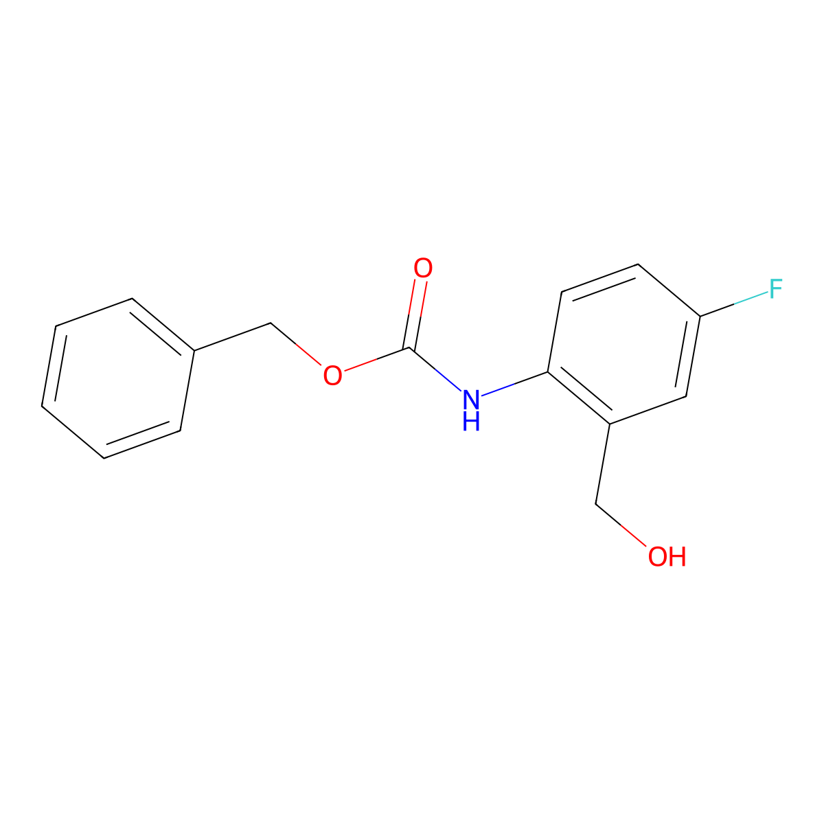 benzyl N-[4-fluoro-2-(hydroxymethyl)phenyl]carbamate molecular structure, CAS 2632873-69-7