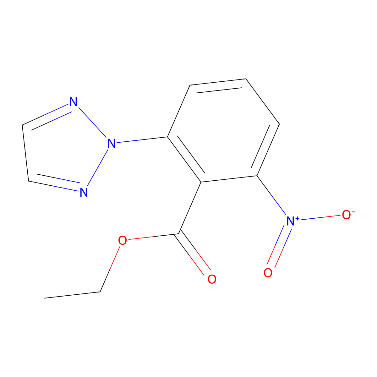 Ethyl 2-nitro-6-(2H-1,2,3-triazol-2-yl)benzoate molecular structure, CAS 2632895-95-3