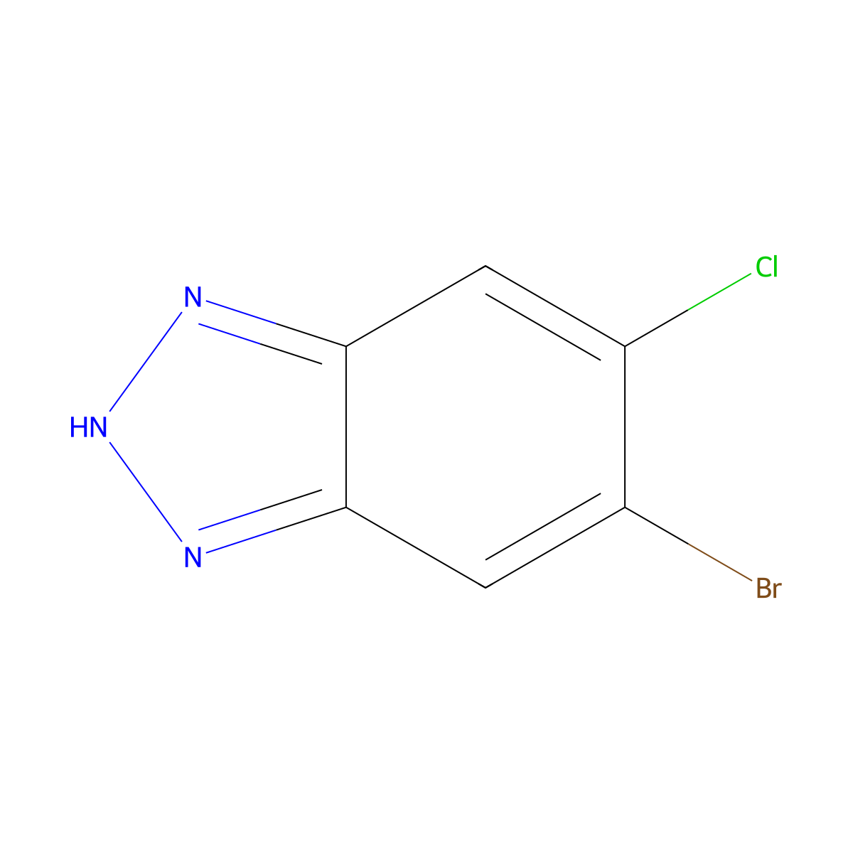 5-bromo-6-chloro-1H-1,2,3-benzotriazole molecular structure, CAS 2632998-75-3