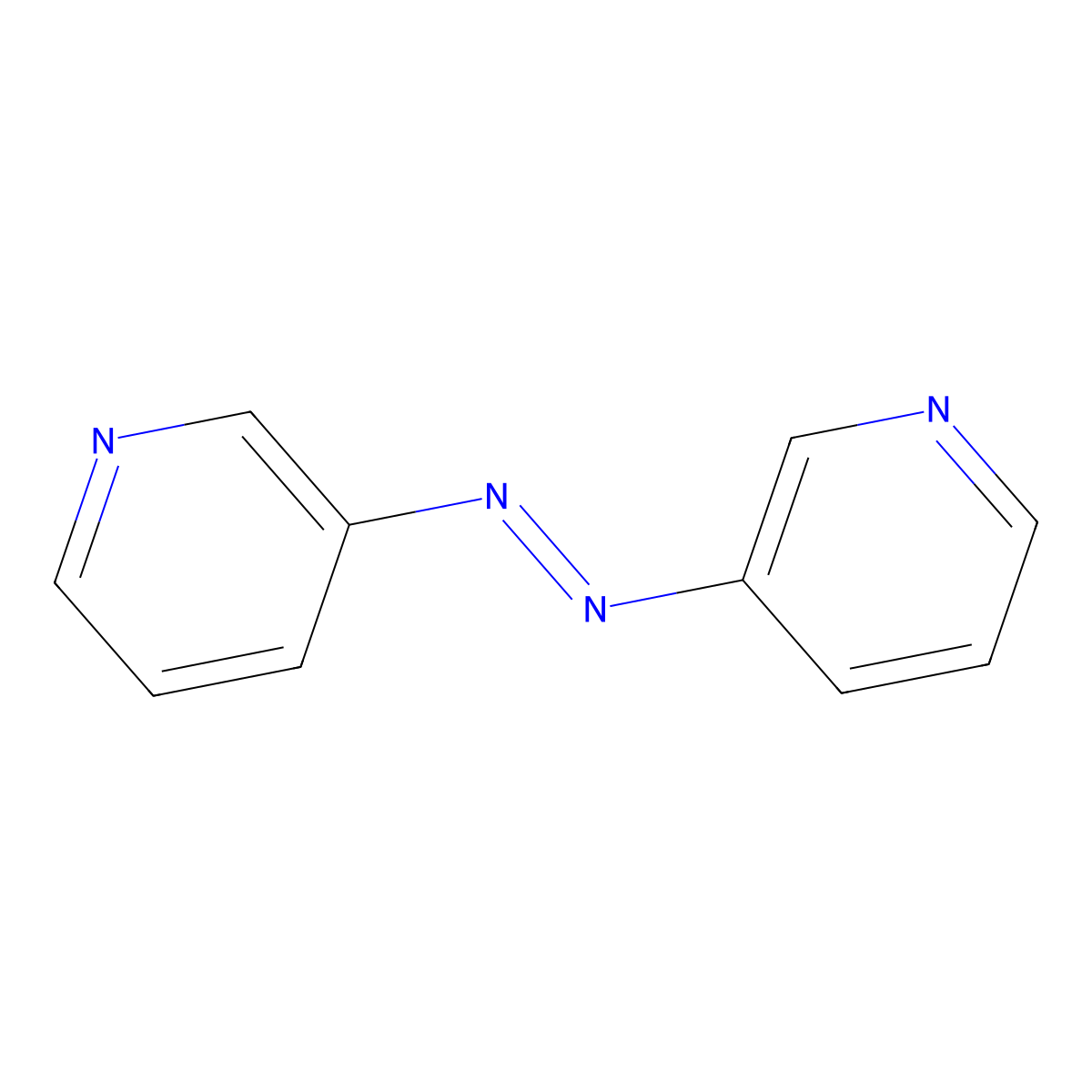 Pyridine, 3,3'-azobis- molecular structure, CAS 2633-01-4