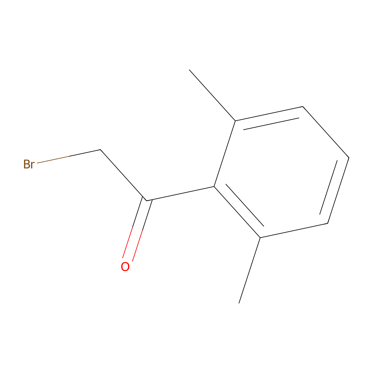 2-Bromo-1-(2,6-dimethylphenyl)ethan-1-one molecular structure, CAS 2633-42-3