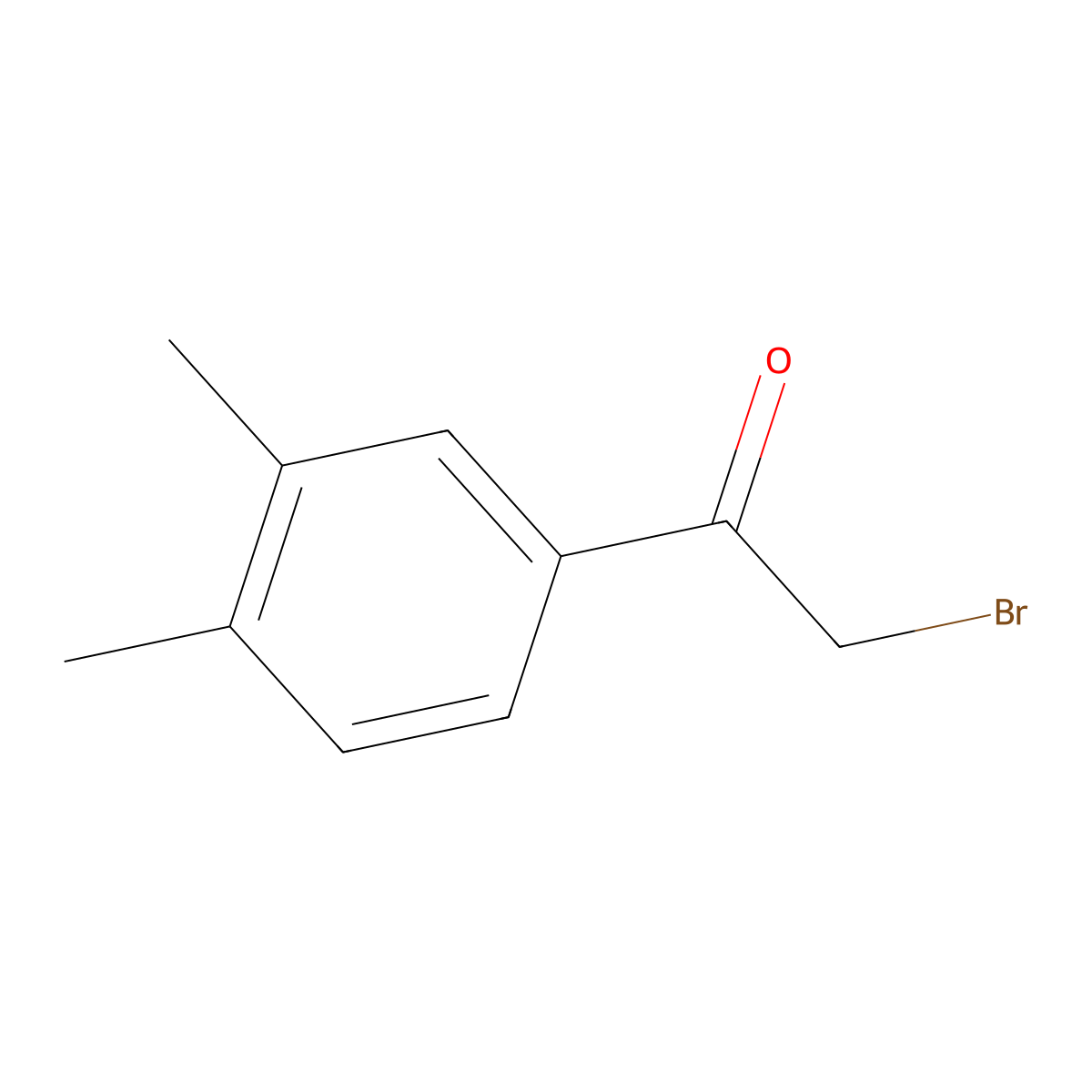 2-Bromo-1-(3,4-dimethylphenyl)ethan-1-one molecular structure, CAS 2633-50-3