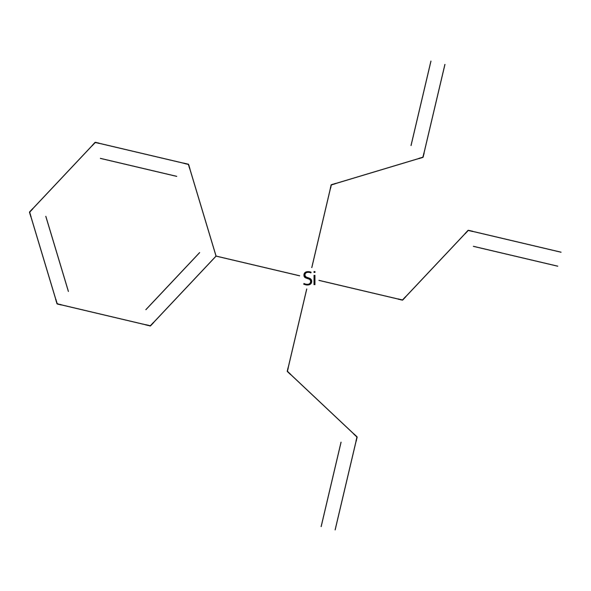 Triallyl(phenyl)silane molecular structure, CAS 2633-57-0