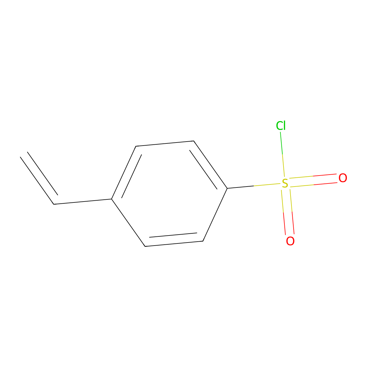 Styrene-4-sulfonyl chloride molecular structure, CAS 2633-67-2