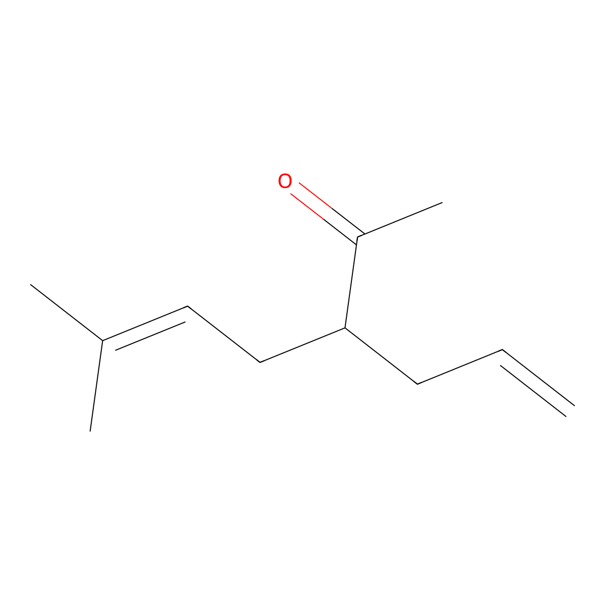 5-Hepten-2-one, 6-methyl-3-(2-propen-1-yl)- molecular structure, CAS 2633-95-6