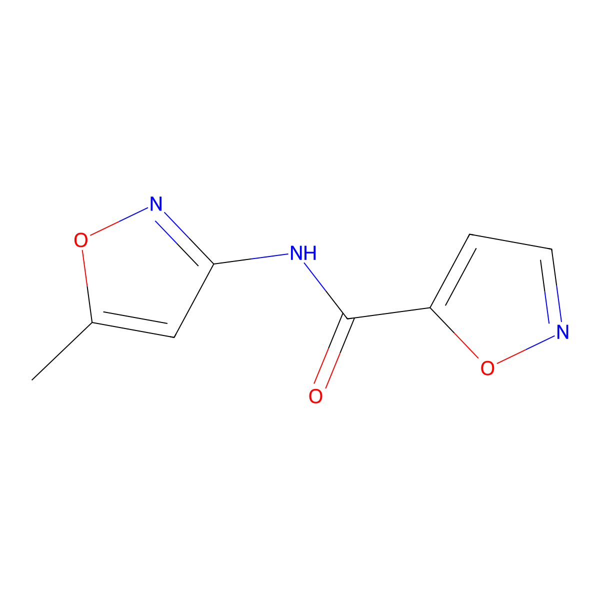 N5-(5-methylisoxazol-3-yl)isoxazole-5-carboxamide molecular structure, CAS 263336-48-7