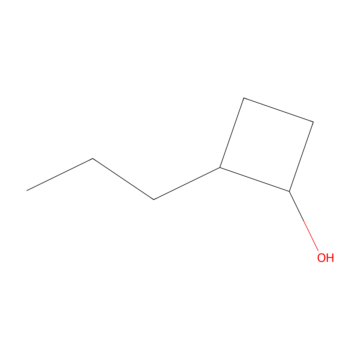 2-Propylcyclobutan-1-ol molecular structure, CAS 26334-19-0