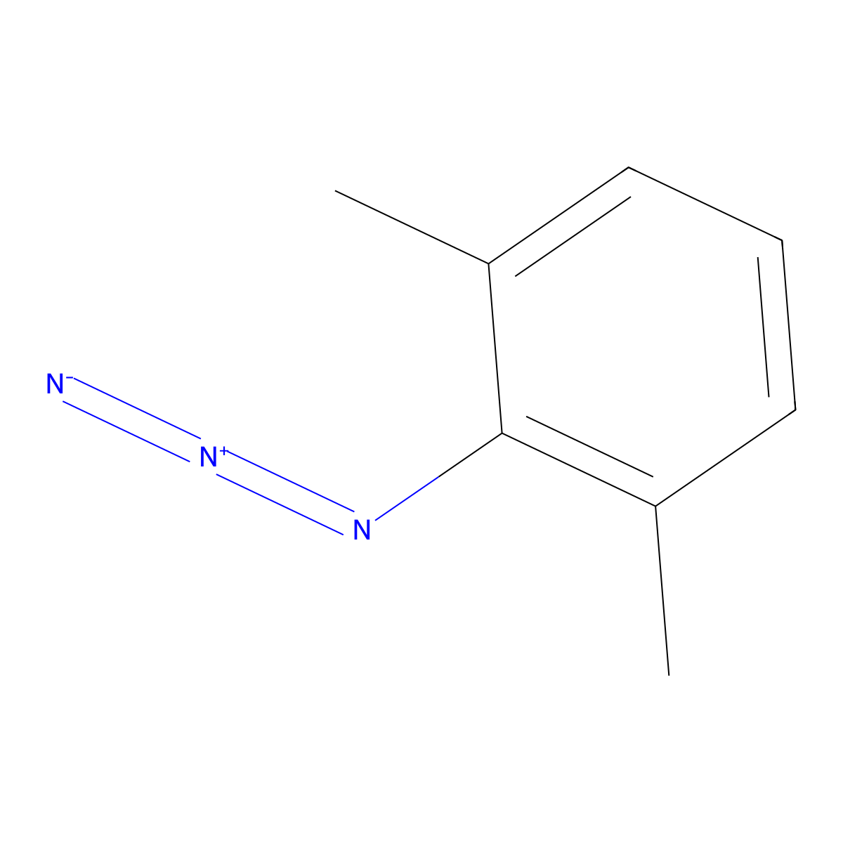 Benzene, 2-azido-1,3-dimethyl- molecular structure, CAS 26334-20-3