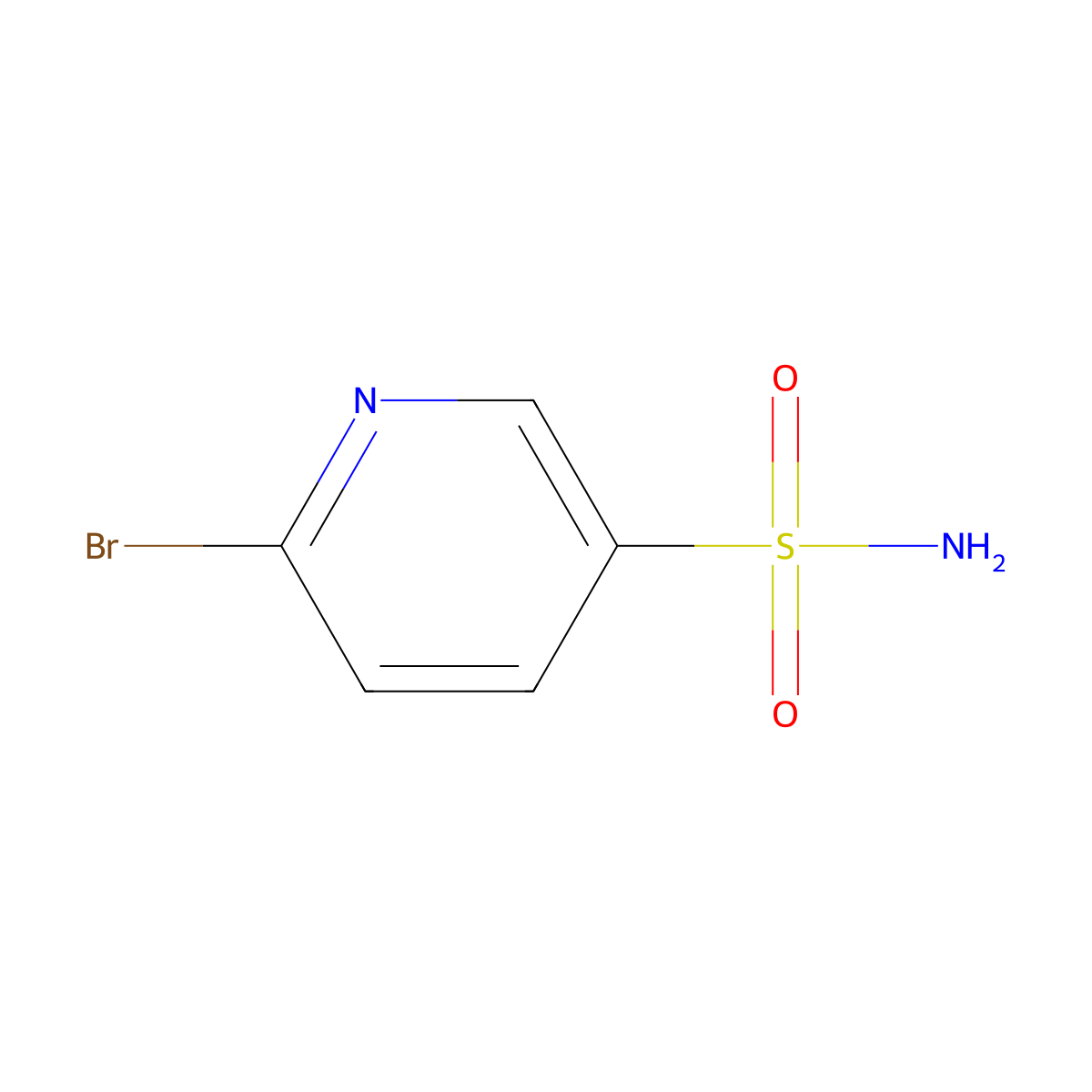 6-Bromopyridine-3-sulfonamide molecular structure, CAS 263340-08-5