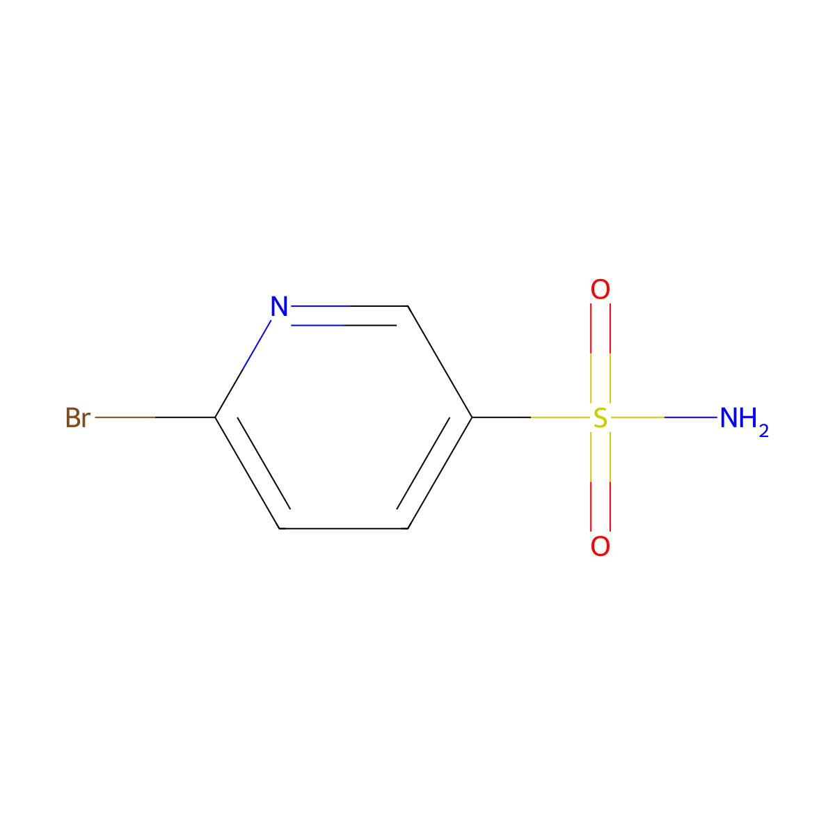 6-Bromopyridine-3-sulfonamide molecular structure, CAS 263340-08-5