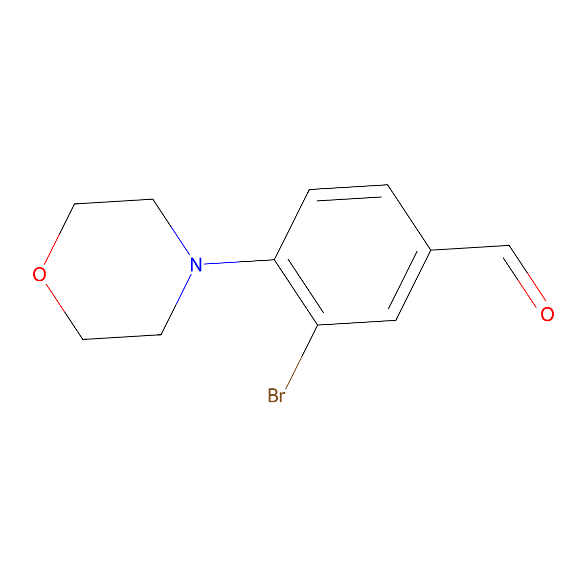 3-Bromo-4-morpholinobenzaldehyde molecular structure, CAS 263349-24-2