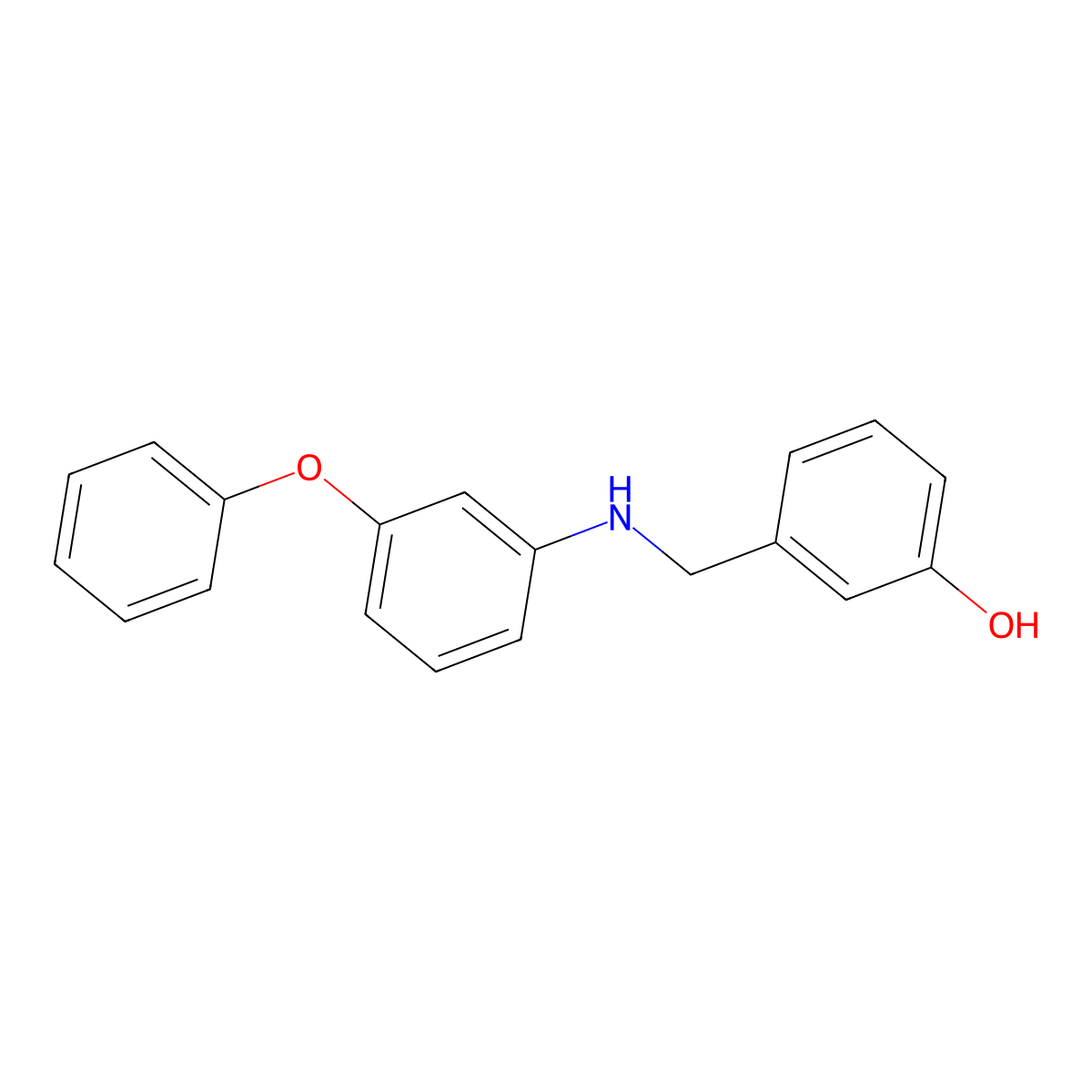 3-[[(3-Phenoxyphenyl)amino]methyl]phenol molecular structure, CAS 263349-53-7