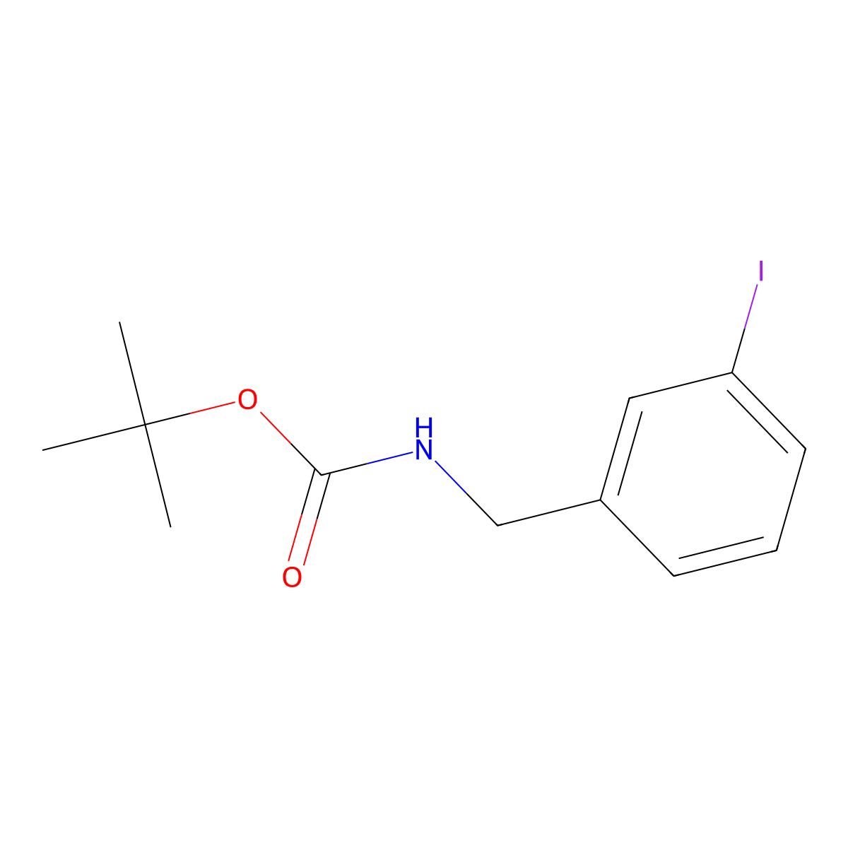 tert-Butyl 3-iodobenzylcarbamate molecular structure, CAS 263351-43-5