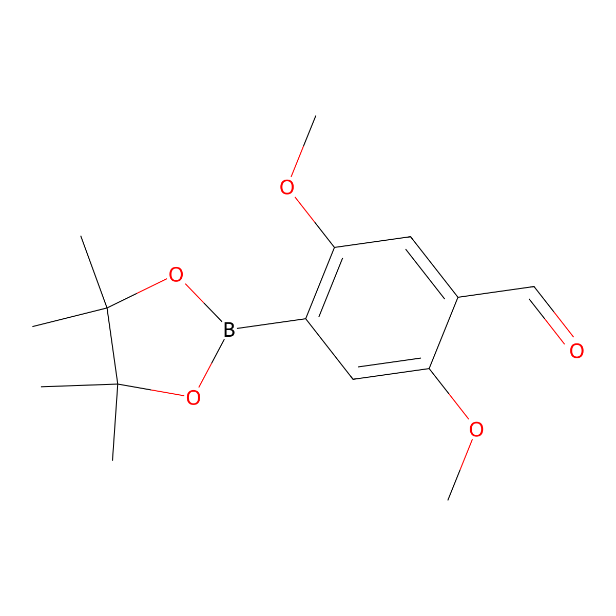 2,5-Dimethoxy-4-(4,4,5,5-tetramethyl-1,3,2-dioxaborolan-2-yl)benzaldehyde molecular structure, CAS 2633632-66-1