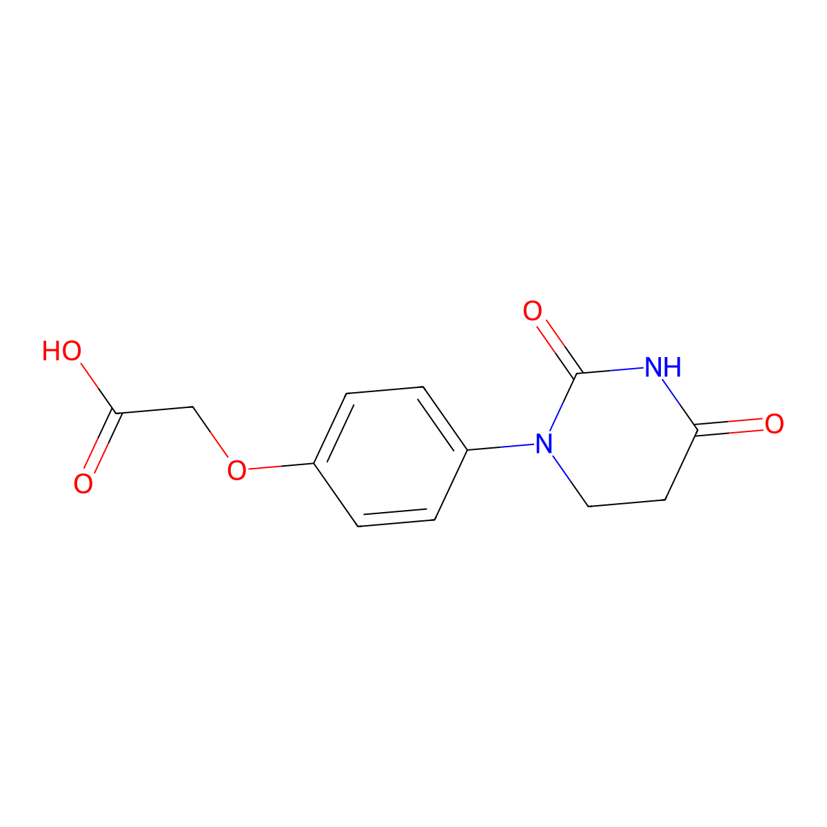2-(4-(2,4-Dioxotetrahydropyrimidin-1(2H)-YL)phenoxy)acetic acid molecular structure, CAS 2633633-12-0