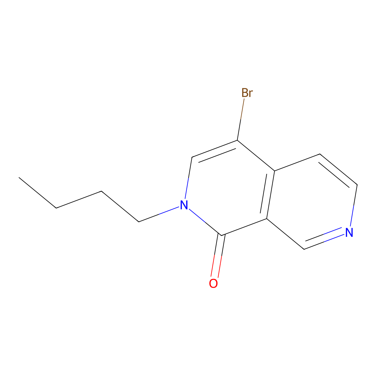 4-Bromo-2-butyl-1,2-dihydro-2,7-naphthyridin-1-one molecular structure, CAS 2633633-15-3